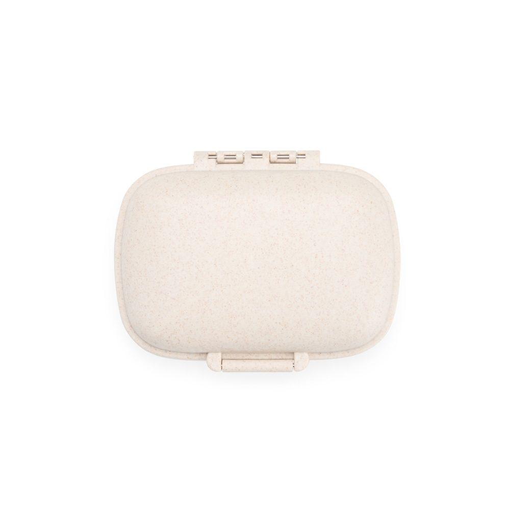 Porta Comprimidos BE1044 na cor Bege, brinde personalizado Sky Brindes