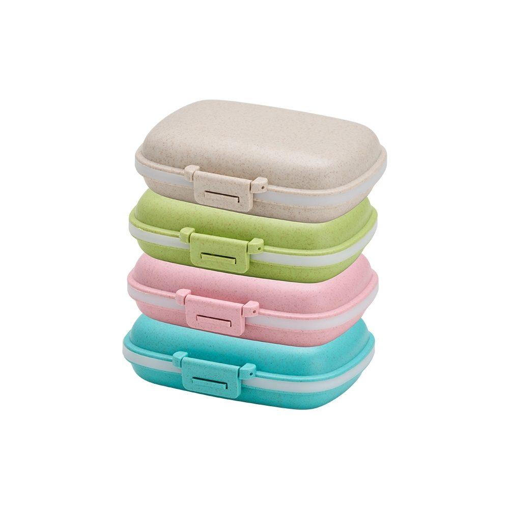 Porta Comprimidos BE1044 na cor Bege, brinde personalizado Sky Brindes