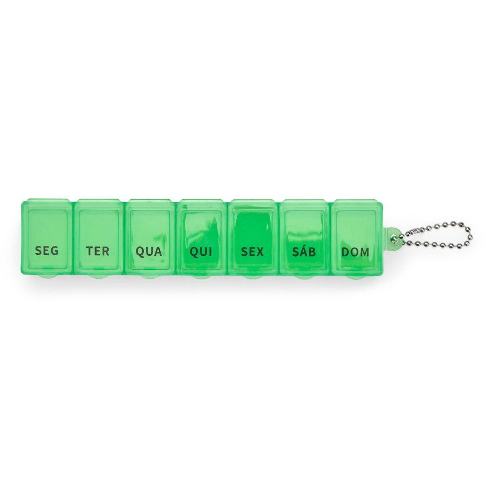 Porta Comprimidos BE1046 na cor Verde, brinde personalizado Sky Brindes