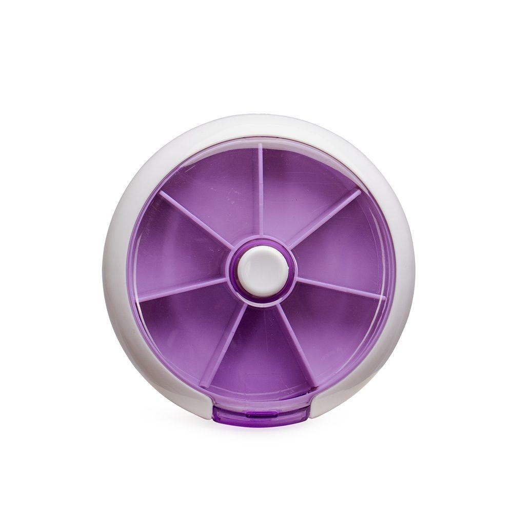 Porta-Comprimidos Plástico BE1048 na cor Roxo, brinde personalizado Sky Brindes