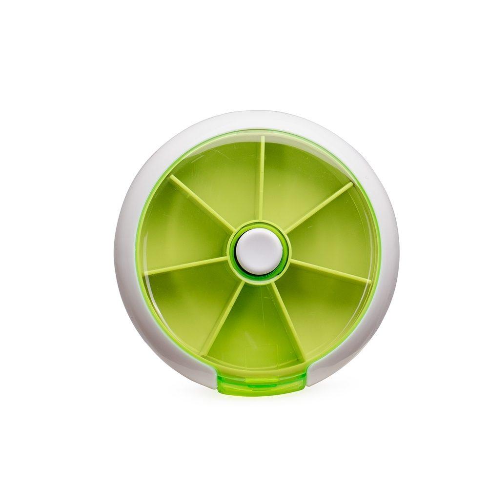 Porta-Comprimidos Plástico BE1048 na cor Verde, brinde personalizado Sky Brindes