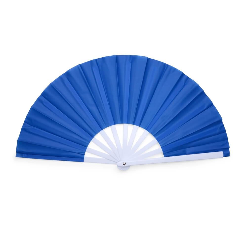 Leque de Plástico BE1050 na cor Azul, brinde personalizado Sky Brindes
