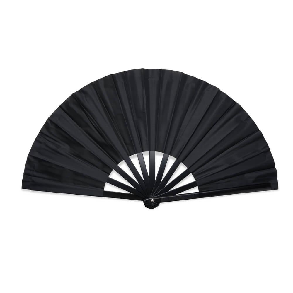 Leque de Plástico BE1050 na cor Preto, brinde personalizado Sky Brindes