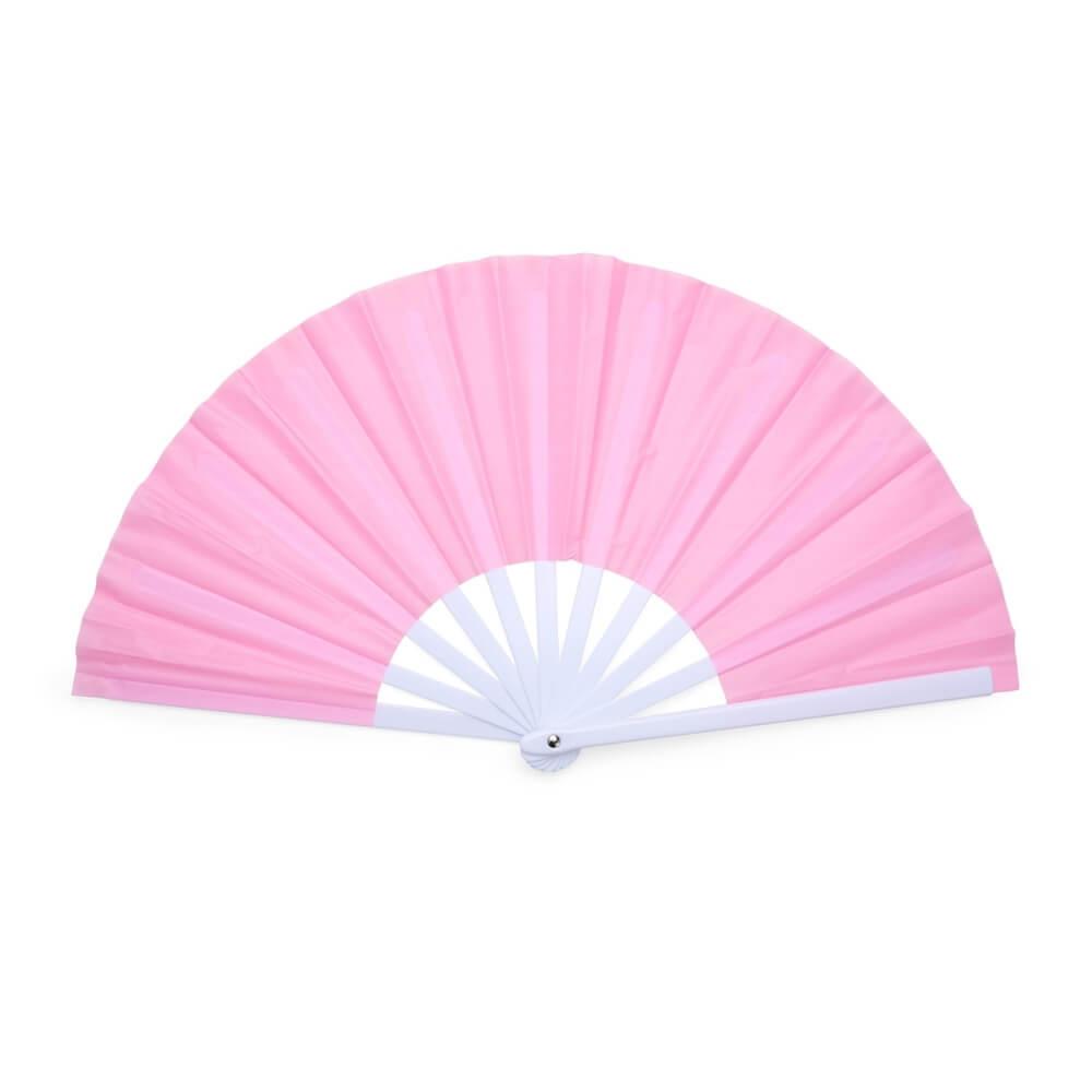 Leque de Plástico BE1050 na cor Rosa, brinde personalizado Sky Brindes