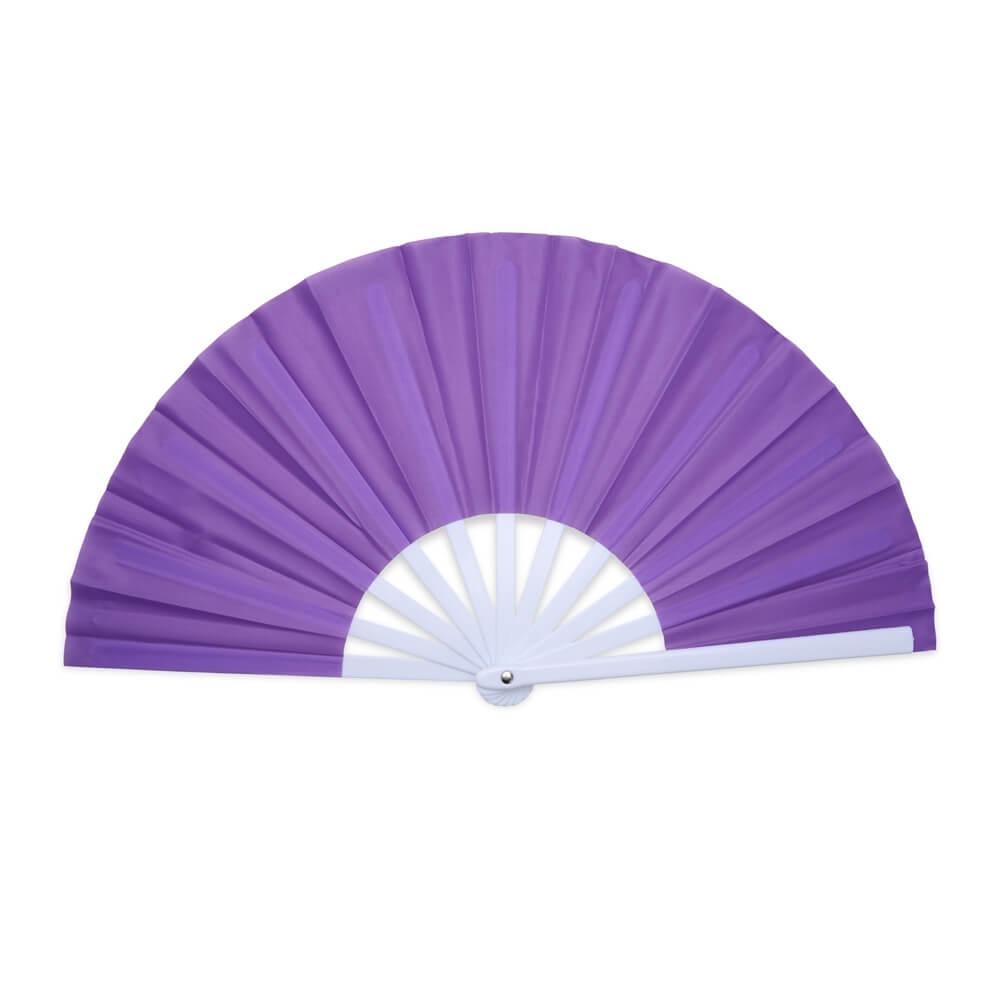 Leque de Plástico BE1050 na cor Roxo, brinde personalizado Sky Brindes