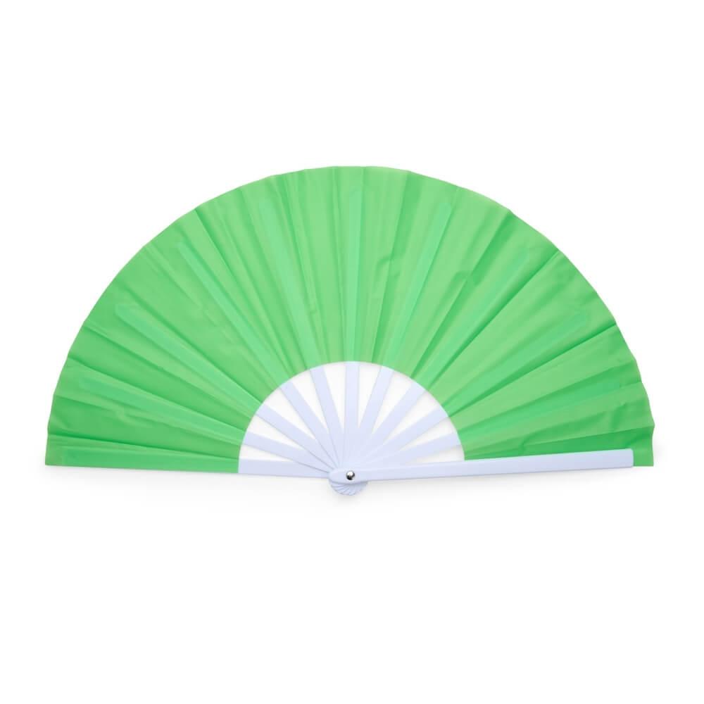 Leque de Plástico BE1050 na cor Verde, brinde personalizado Sky Brindes