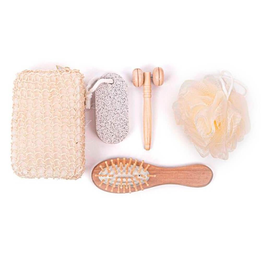 Kit Banho com 6 Peças BL1053 na cor Natural, brinde personalizado Sky Brindes