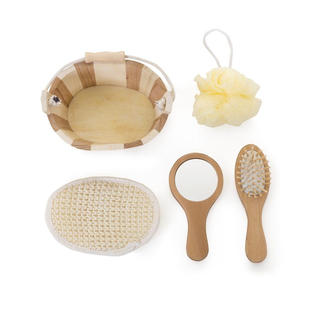 Kit Banho 5 Peças BL1063 na cor Natural, brinde personalizado Sky Brindes