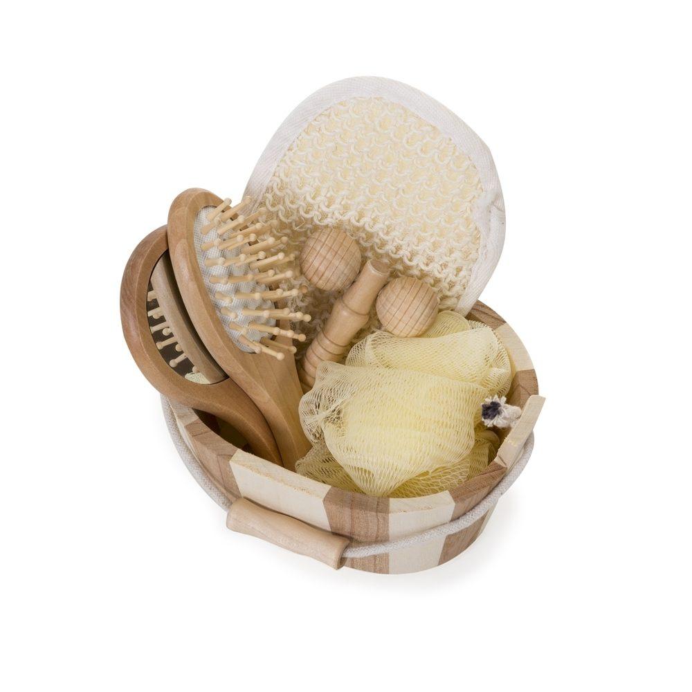 Kit Banho 5 Peças BL1063 na cor Natural, brinde personalizado Sky Brindes