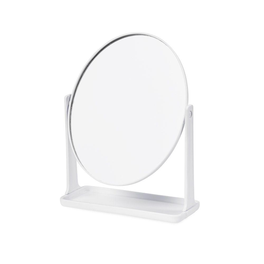 Espelho de mesa plástico BL1090 na cor Branco, brinde personalizado Sky Brindes