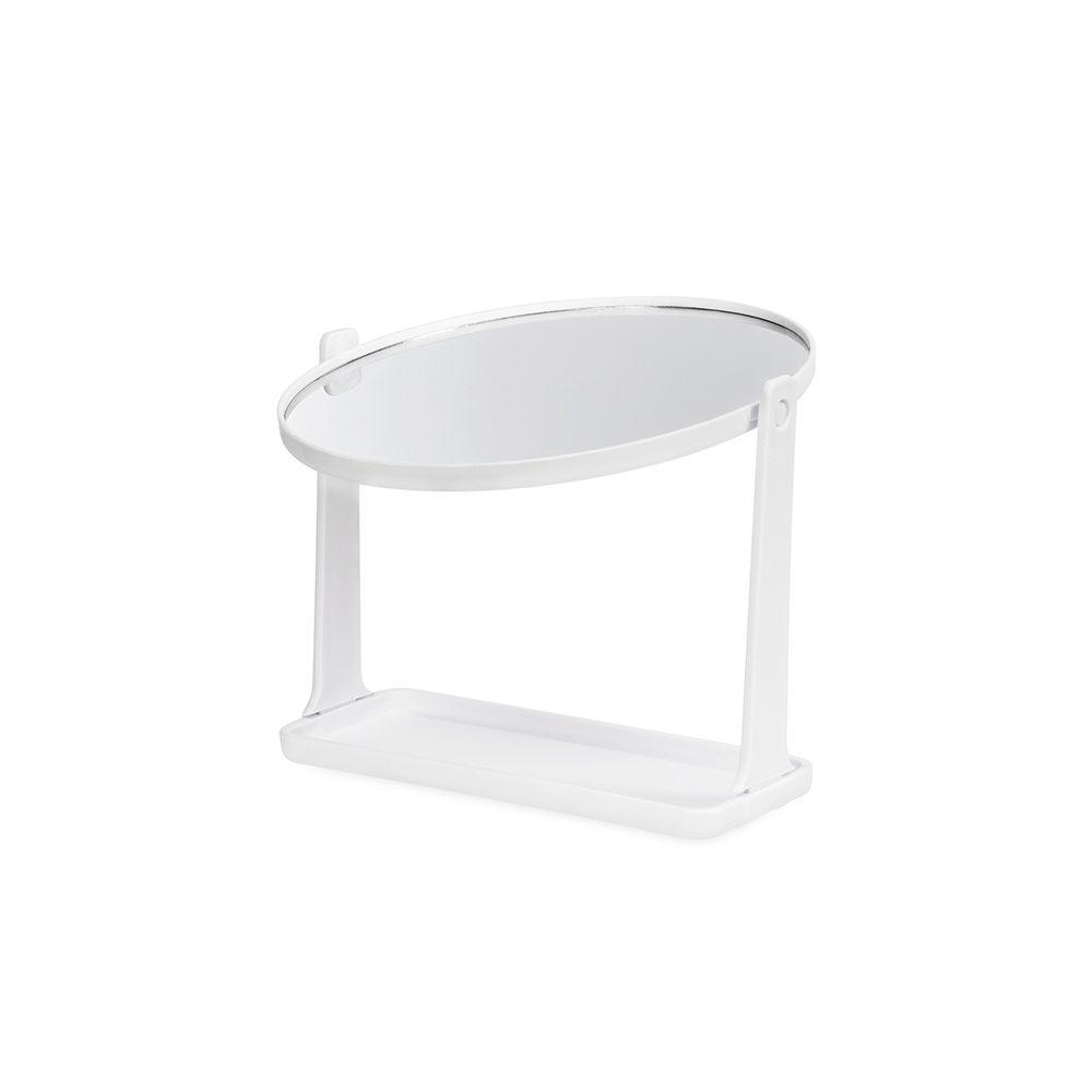 Espelho de mesa plástico BL1090 na cor Branco, brinde personalizado Sky Brindes
