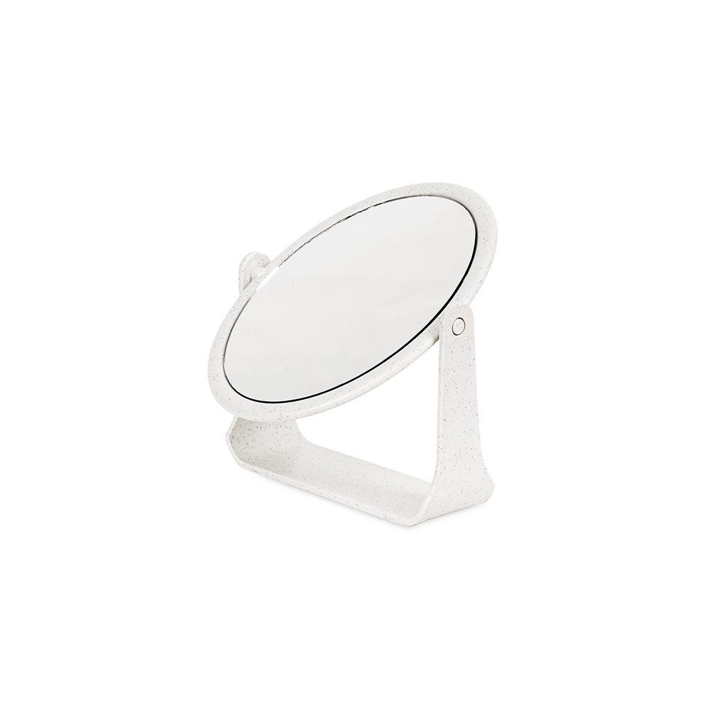 Espelho de mesa plástico BL1092 na cor Bege, brinde personalizado Sky Brindes