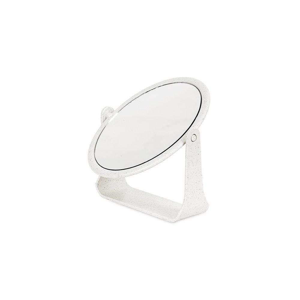 Espelho de mesa plástico BL1092 na cor Bege, brinde personalizado Sky Brindes