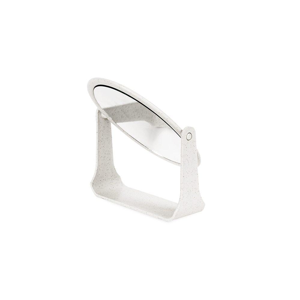 Espelho de mesa plástico BL1092 na cor Bege, brinde personalizado Sky Brindes