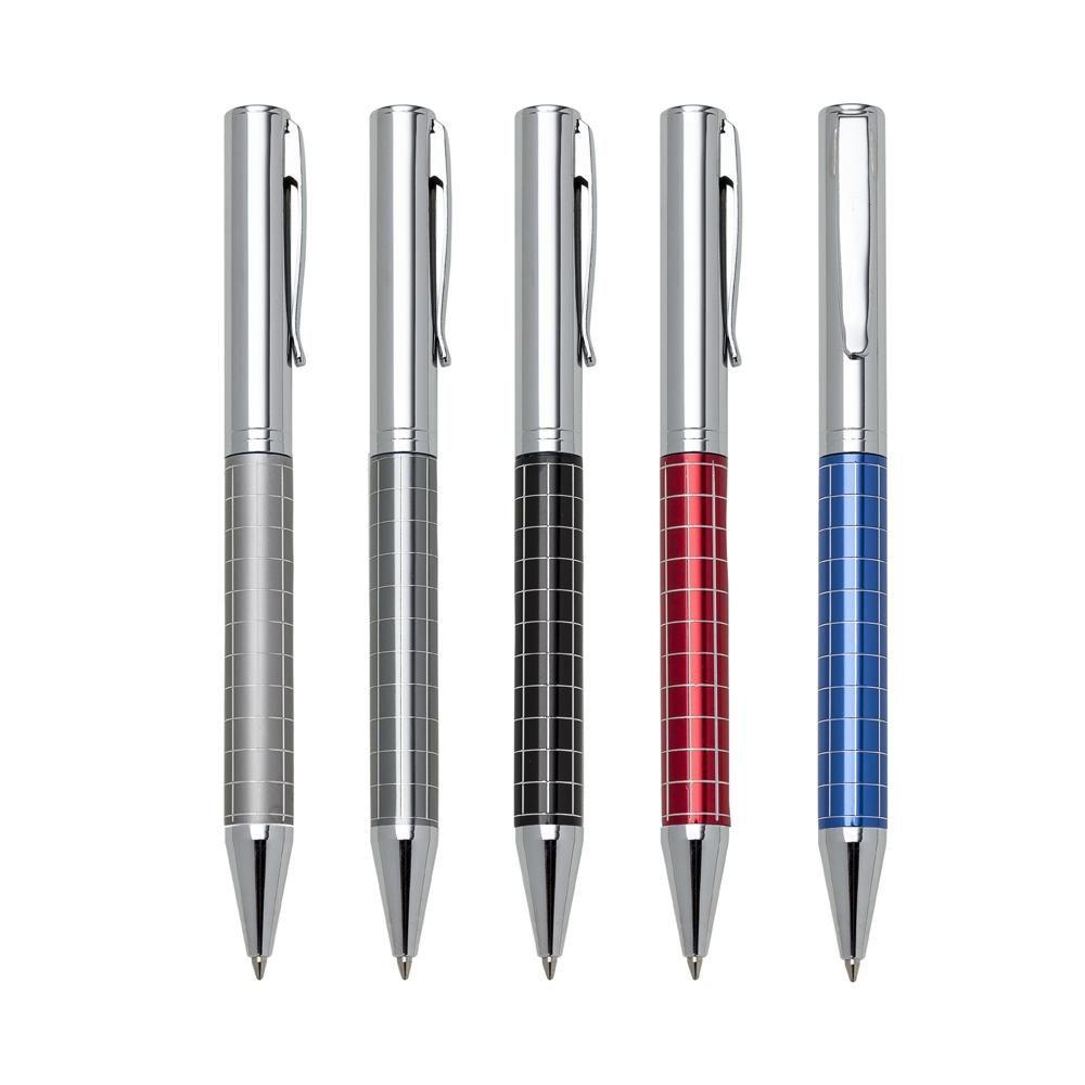 Caneta Metal CA1304 na cor Azul, brinde personalizado Sky Brindes