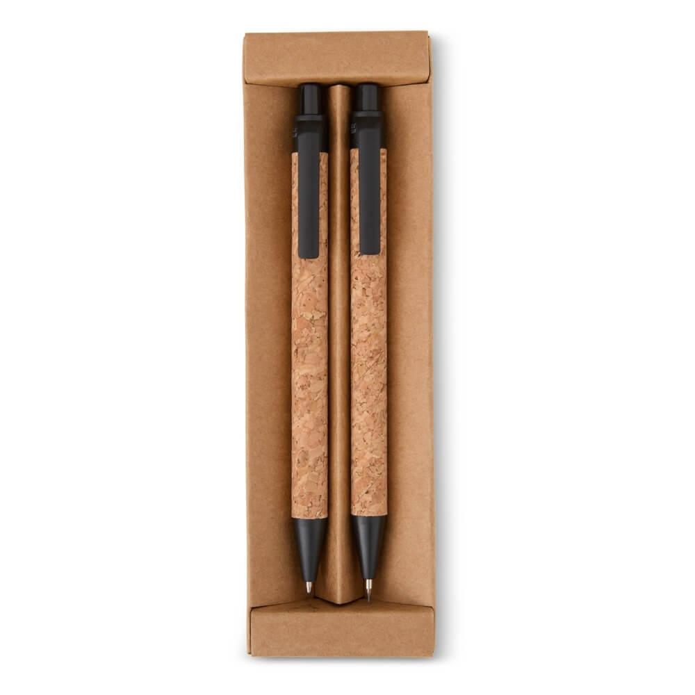Kit Ecológico CA1478 na cor Preto, brinde personalizado Sky Brindes