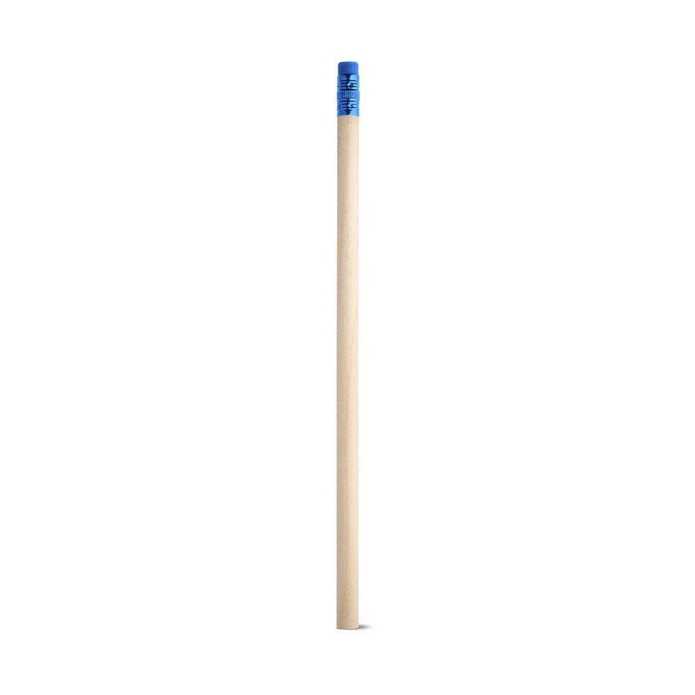 Lápis em madeira com borracha CA1479 na cor Azul claro, brinde personalizado Sky Brindes