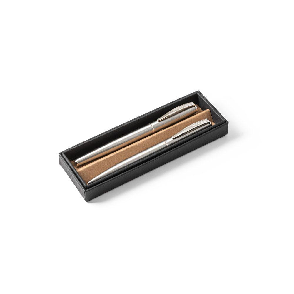 Conjunto roller e esferográfica CA1480 na cor Único, brinde personalizado Sky Brindes
