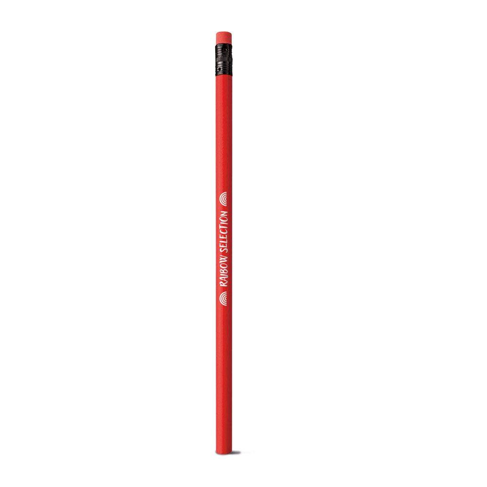 Lápis em resina CA1481 na cor Vermelho, brinde personalizado Sky Brindes