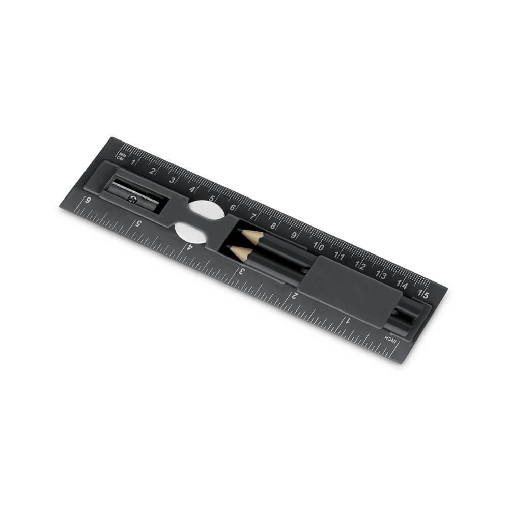 Kit de Escrita em Ps CA1495 na cor Preto, brinde personalizado Sky Brindes