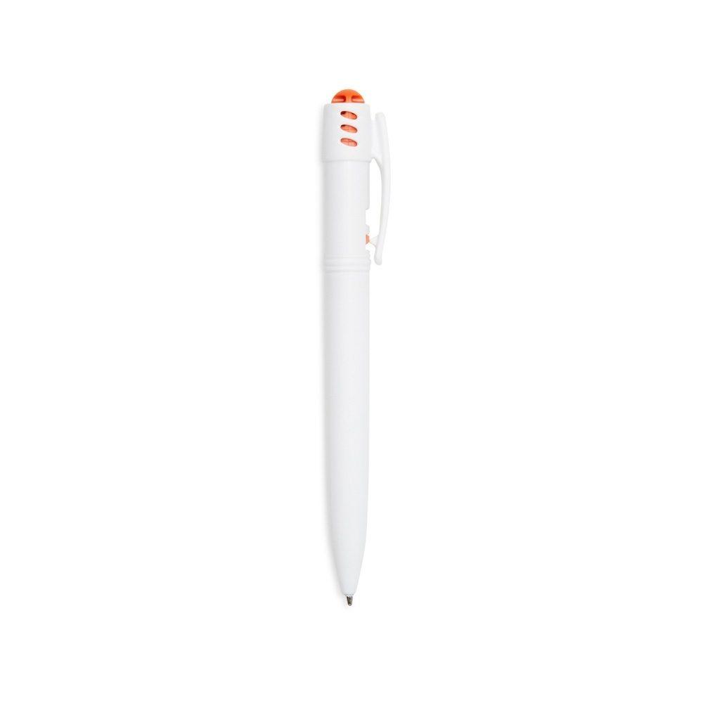 Caneta Plástica CA1499 na cor Laranja, brinde personalizado Sky Brindes