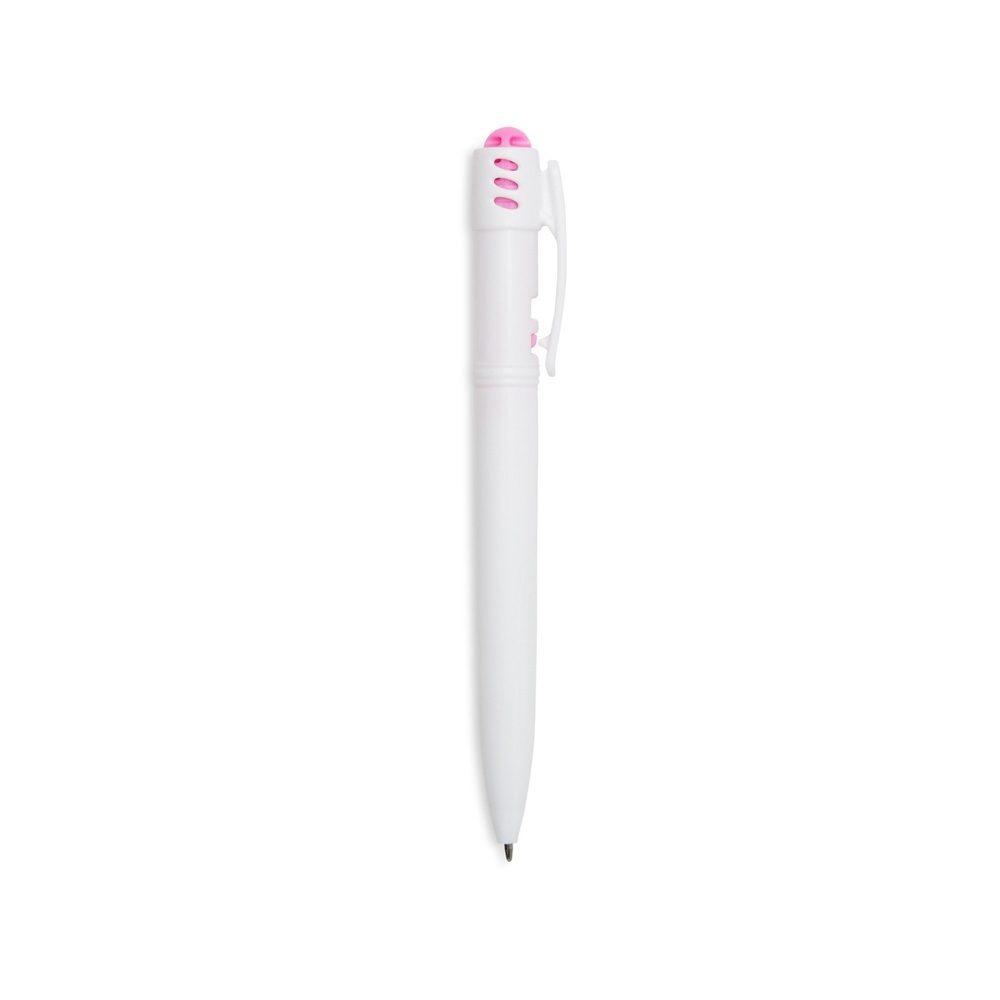 Caneta Plástica CA1499 na cor Rosa, brinde personalizado Sky Brindes