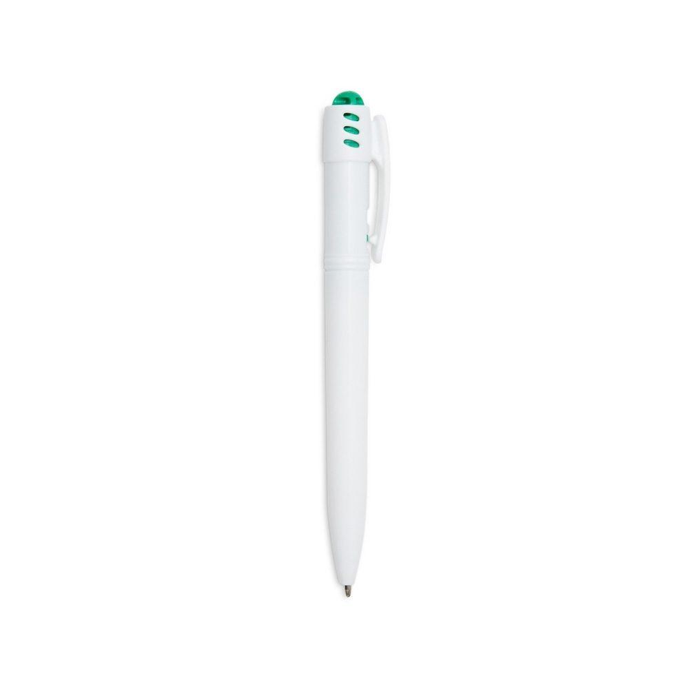 Caneta Plástica CA1499 na cor Verde, brinde personalizado Sky Brindes