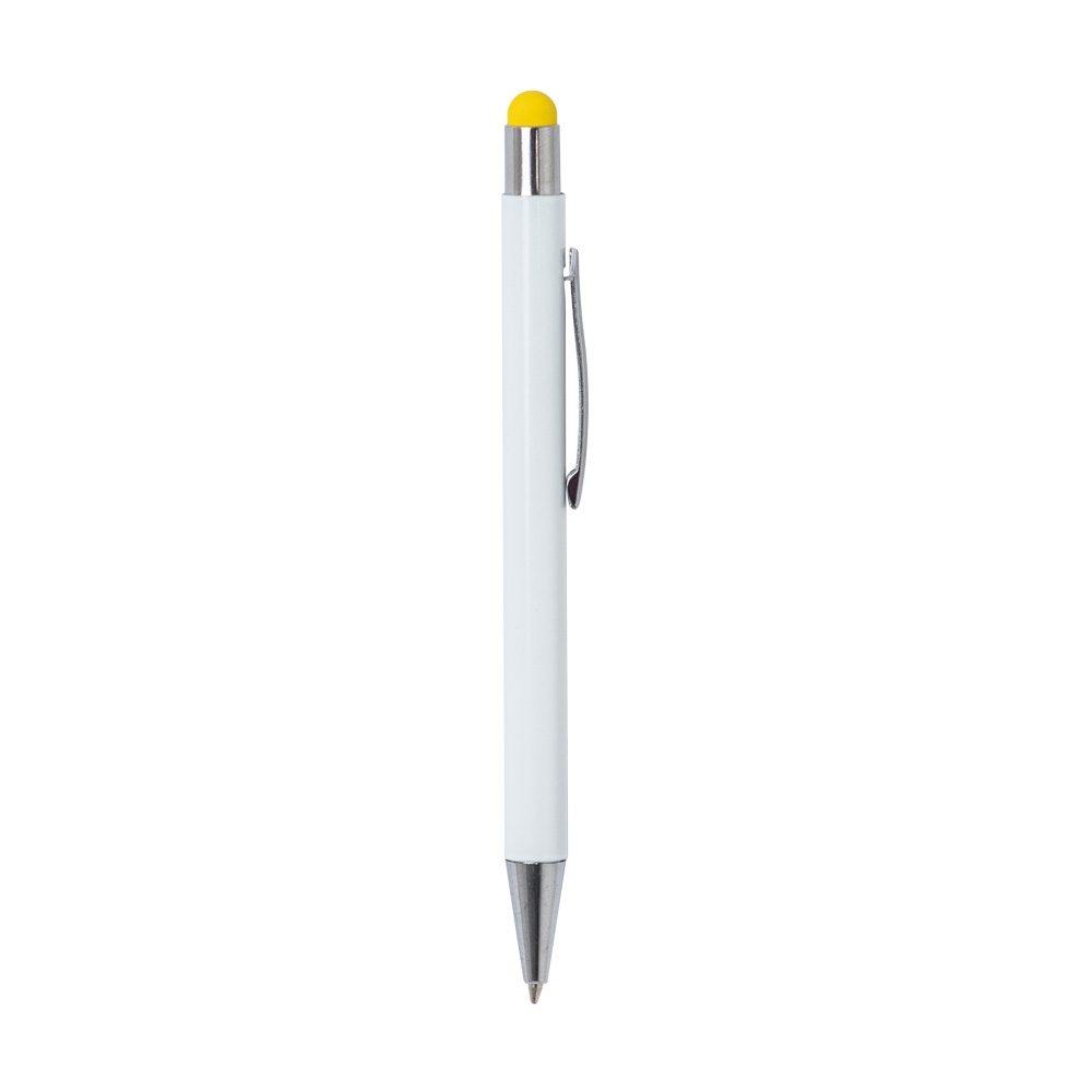 Caneta Metal Touch CA1501 na cor Amarelo, brinde personalizado Sky Brindes