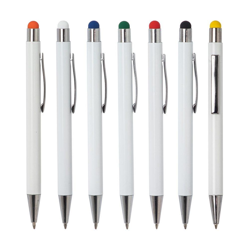 Caneta Metal Touch CA1501 na cor Laranja, brinde personalizado Sky Brindes