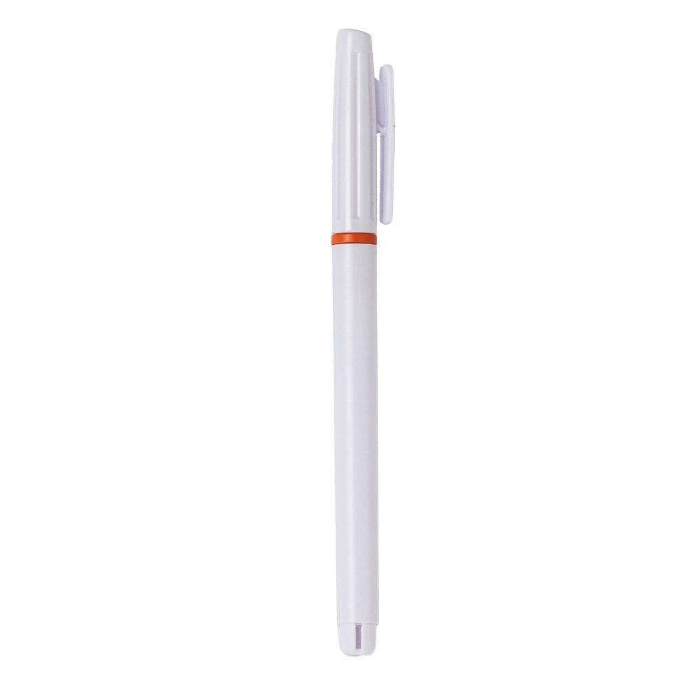 Caneta Plástica CA1503 na cor Laranja, brinde personalizado Sky Brindes