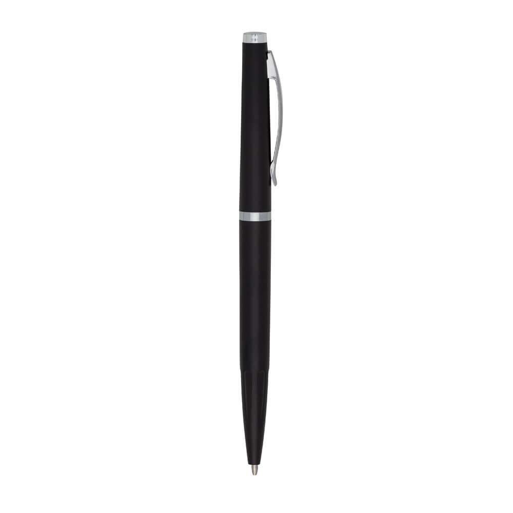 Caneta Plástica CA1509 na cor Preto, brinde personalizado Sky Brindes