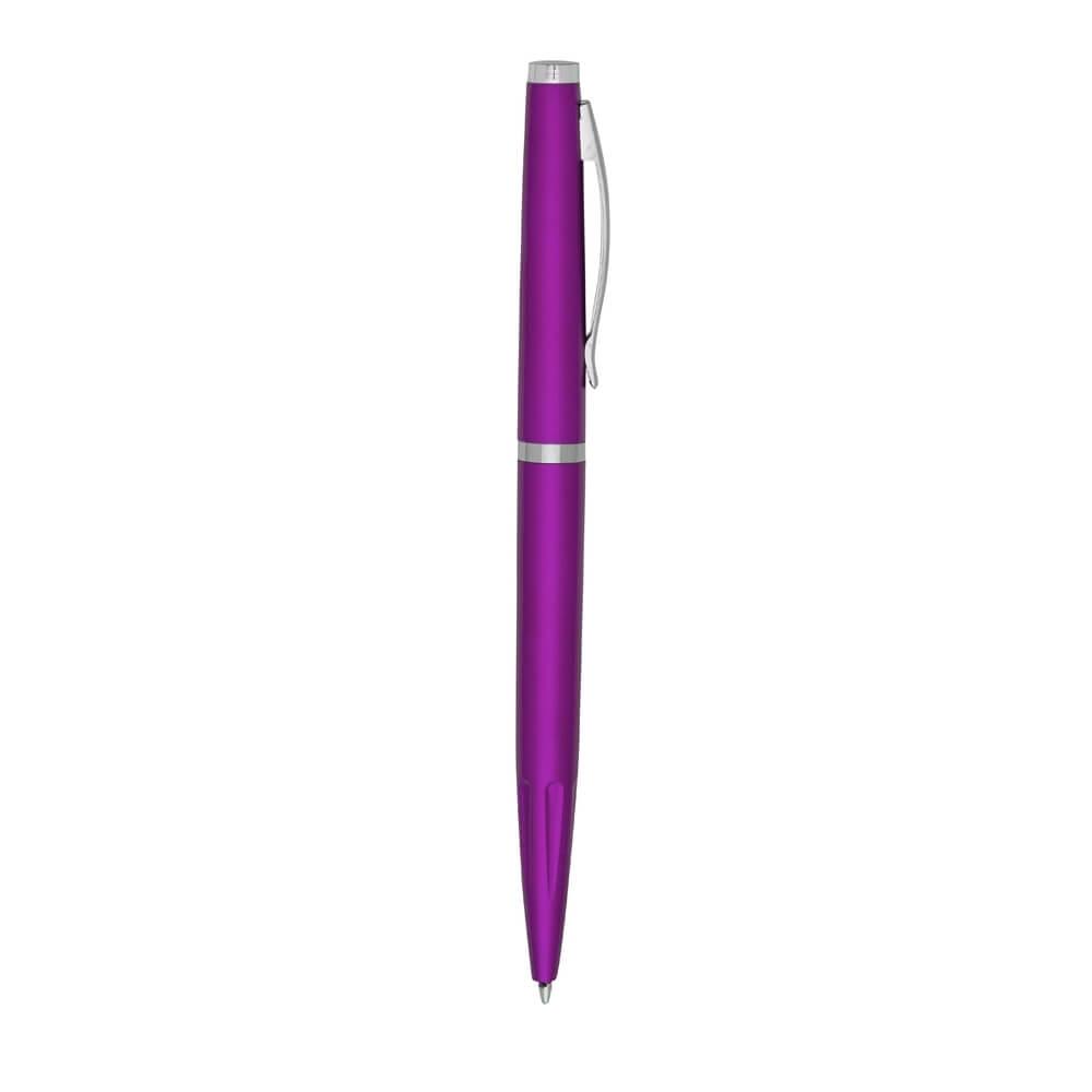 Caneta Plástica CA1509 na cor Rosa escuro, brinde personalizado Sky Brindes