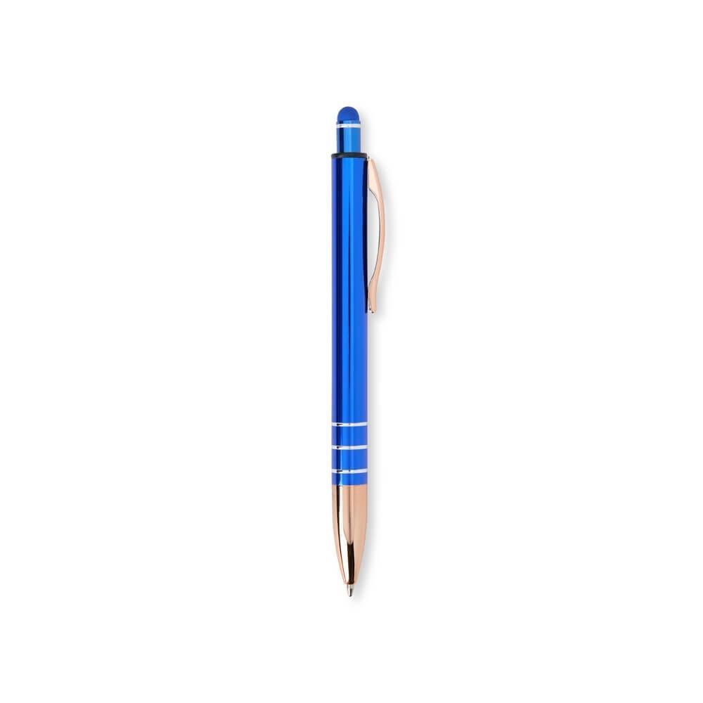 Caneta Metal Touch CA1513 na cor Azul, brinde personalizado Sky Brindes
