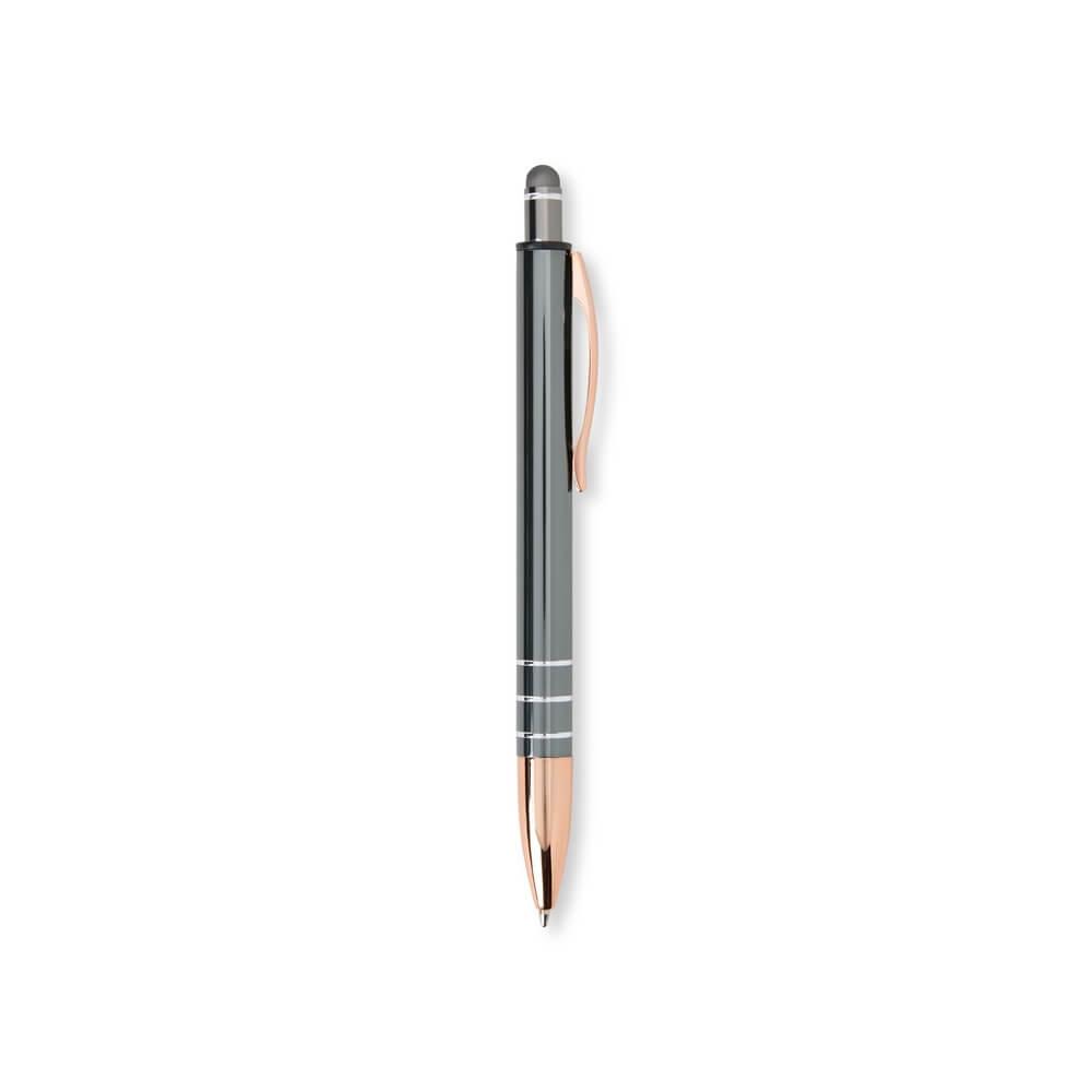 Caneta Metal Touch CA1513 na cor Chumbo, brinde personalizado Sky Brindes