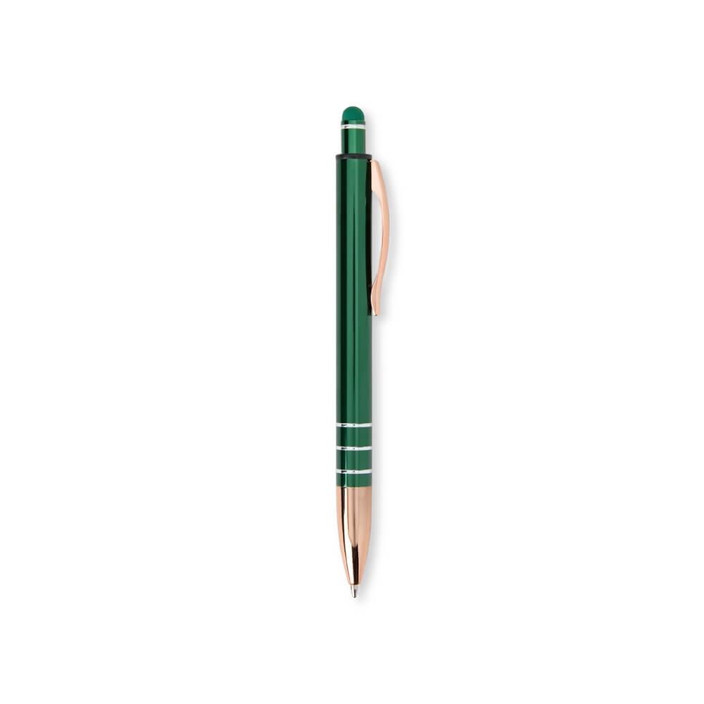 Caneta Metal Touch CA1513 na cor Verde, brinde personalizado Sky Brindes