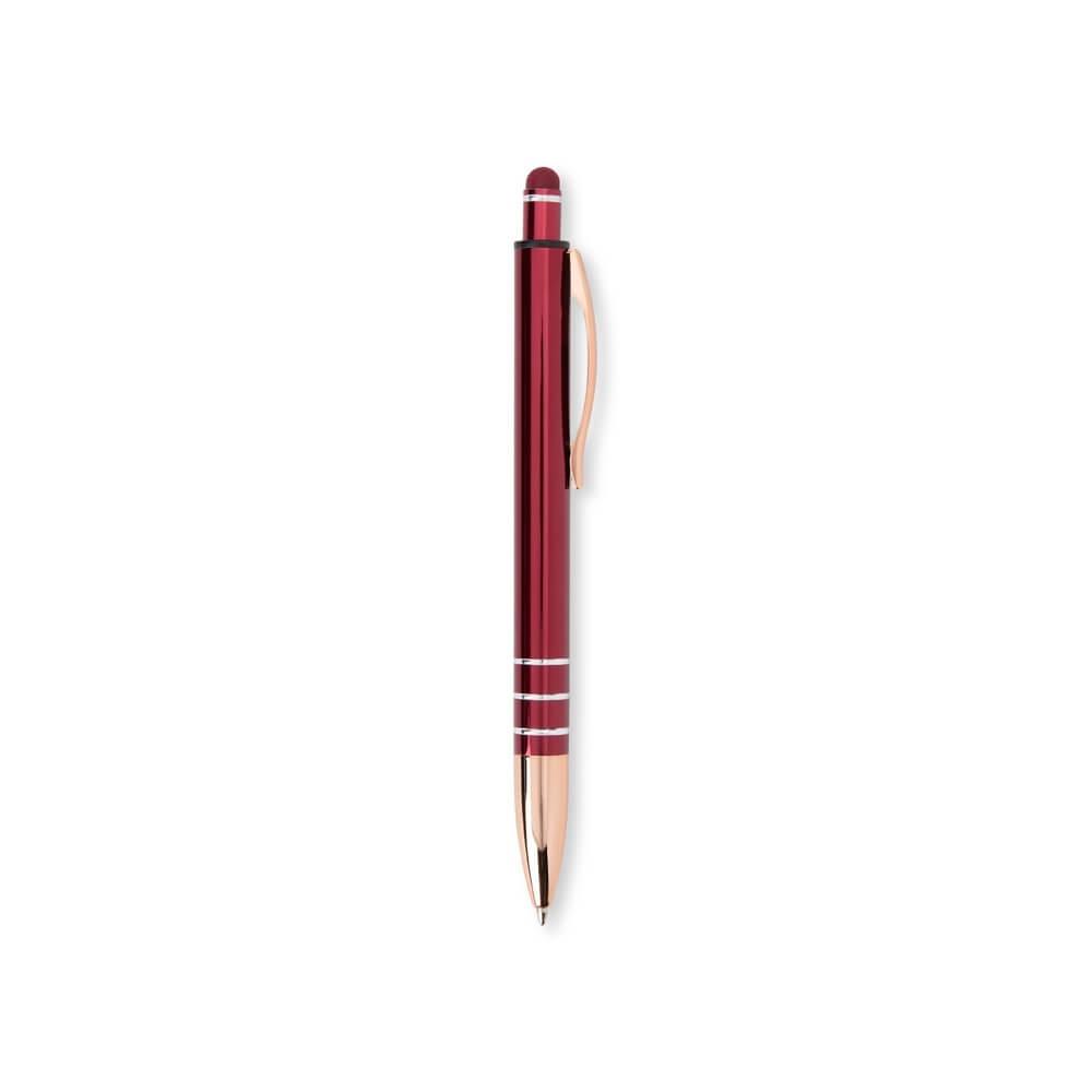 Caneta Metal Touch CA1513 na cor Vermelho, brinde personalizado Sky Brindes