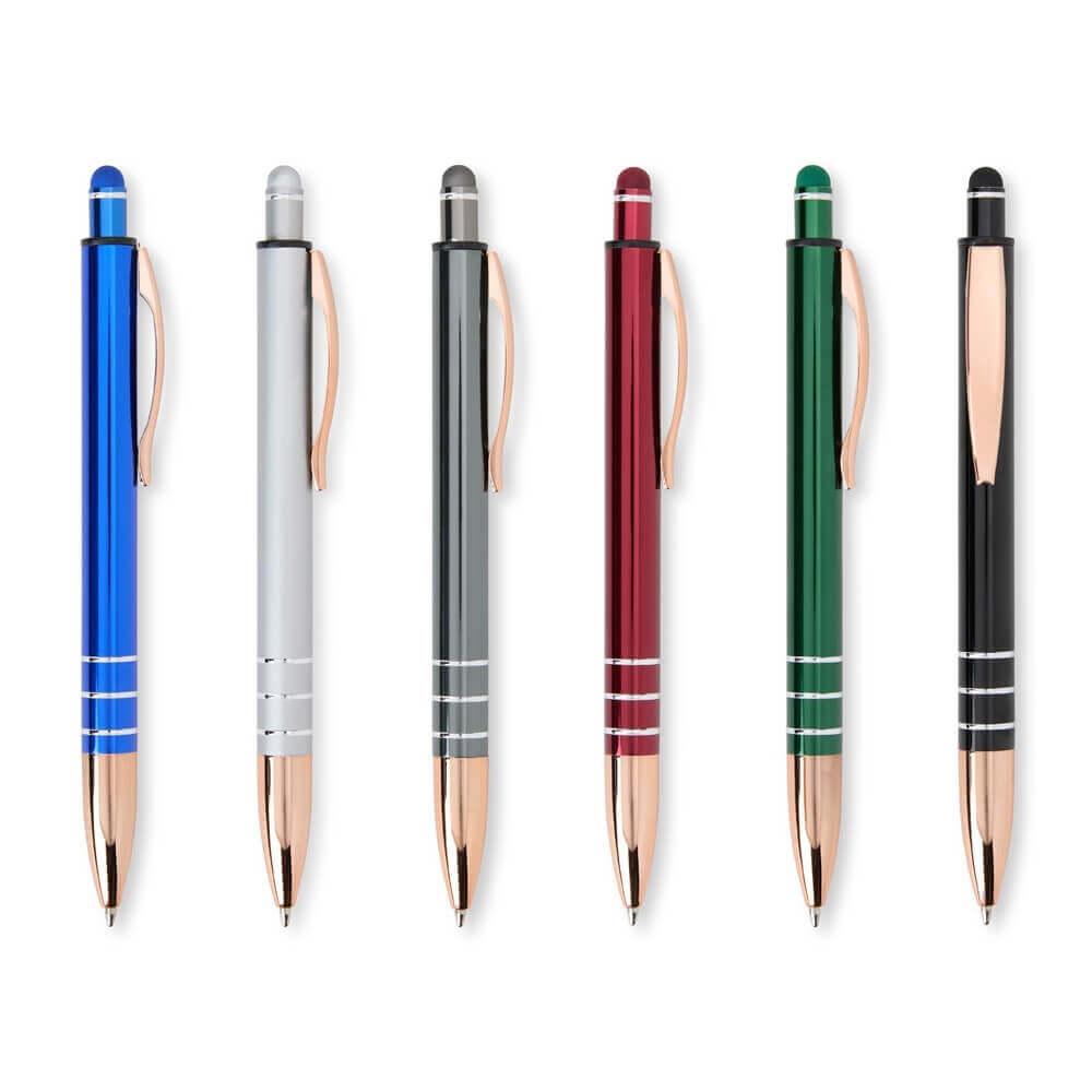 Caneta Metal Touch CA1513 na cor Chumbo, brinde personalizado Sky Brindes