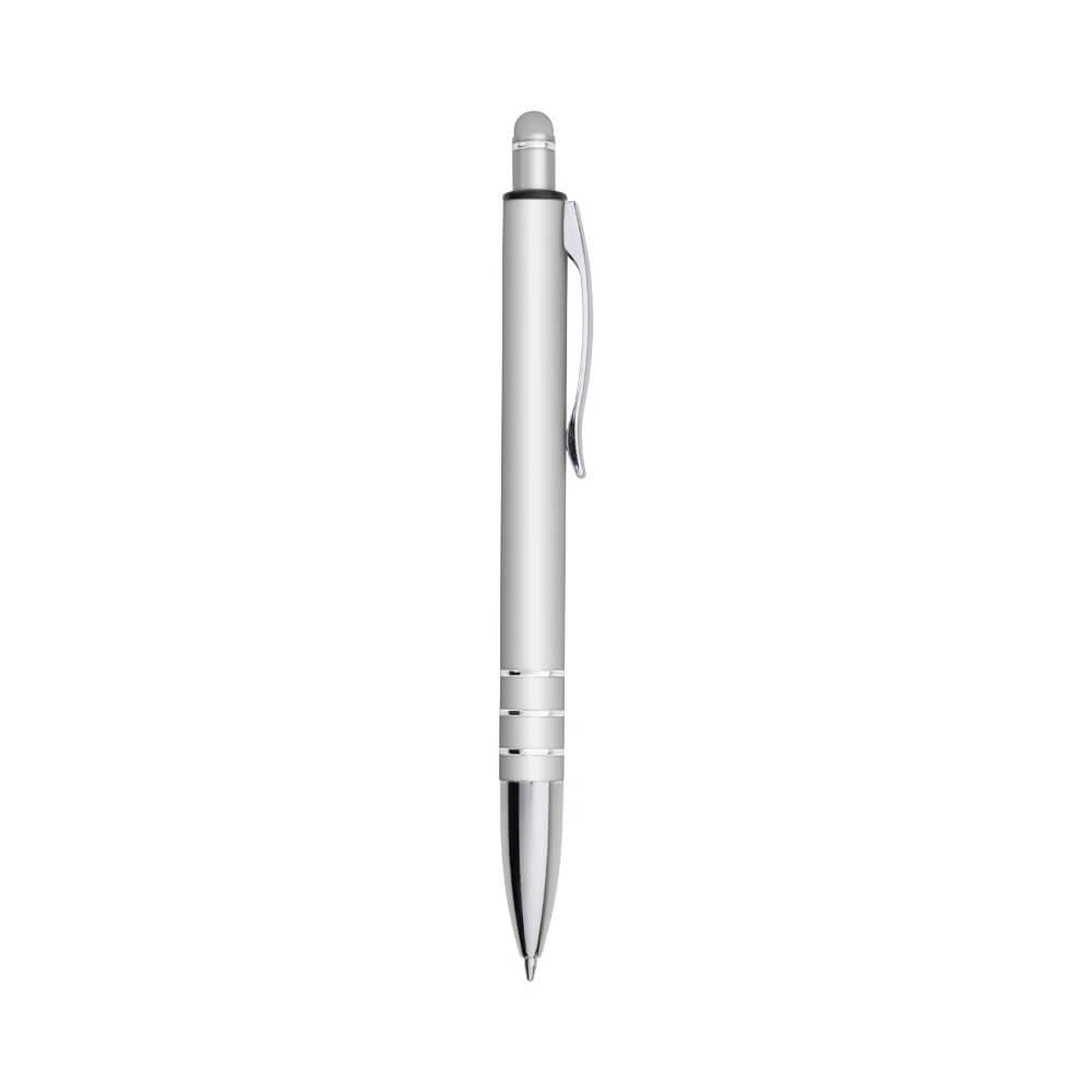 Caneta Metal Touch CA1514 na cor Prata, brinde personalizado Sky Brindes