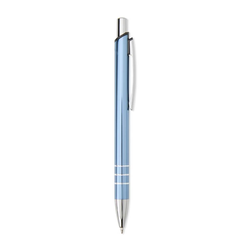 Caneta Metálica Brilhante CA1516 na cor Azul, brinde personalizado Sky Brindes