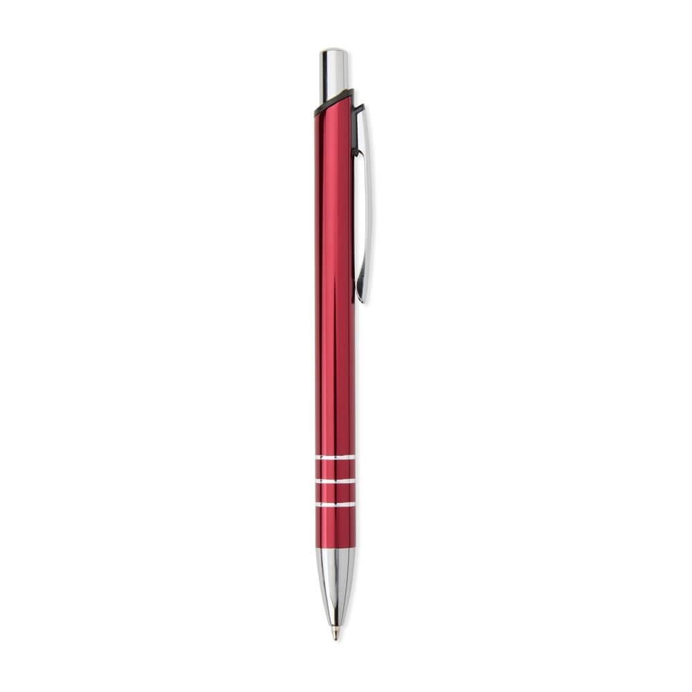 Caneta Metálica Brilhante CA1516 na cor Vermelho, brinde personalizado Sky Brindes