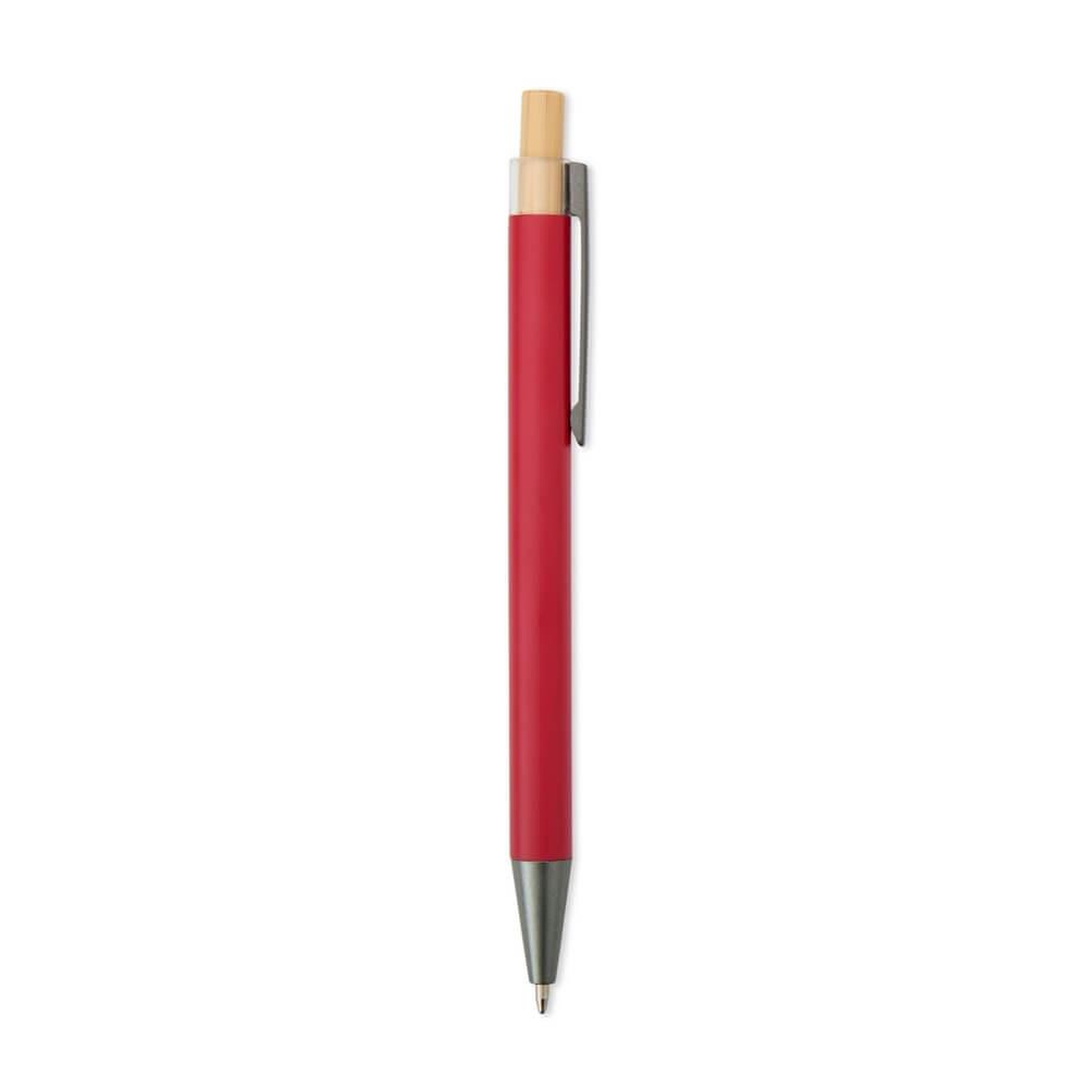 Caneta Metálica CA1519 na cor Vermelho, brinde personalizado Sky Brindes