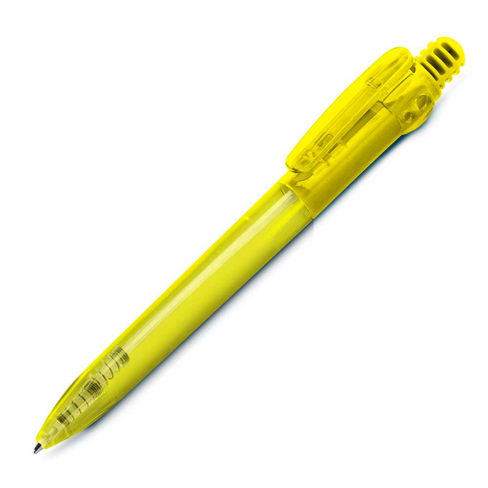 Caneta Plástica CA1522 na cor Amarelo, brinde personalizado Sky Brindes