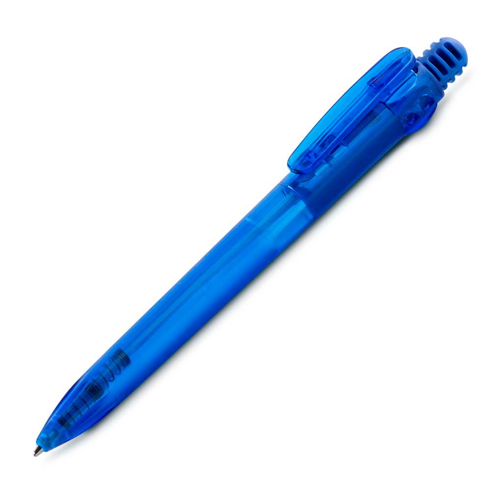 Caneta Plástica CA1522 na cor Azul, brinde personalizado Sky Brindes