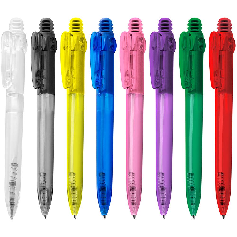 Caneta Plástica CA1522 na cor Roxo, brinde personalizado Sky Brindes