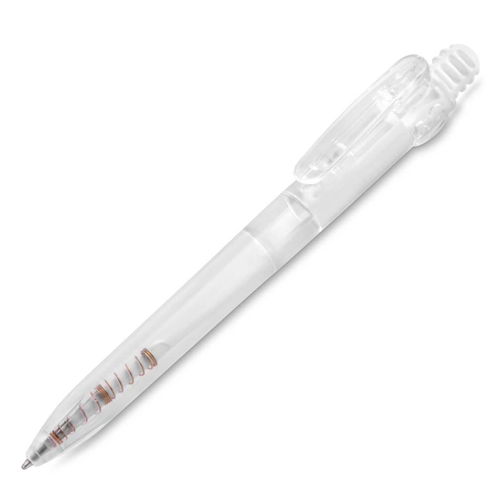 Caneta Plástica CA1522 na cor Transparente, brinde personalizado Sky Brindes