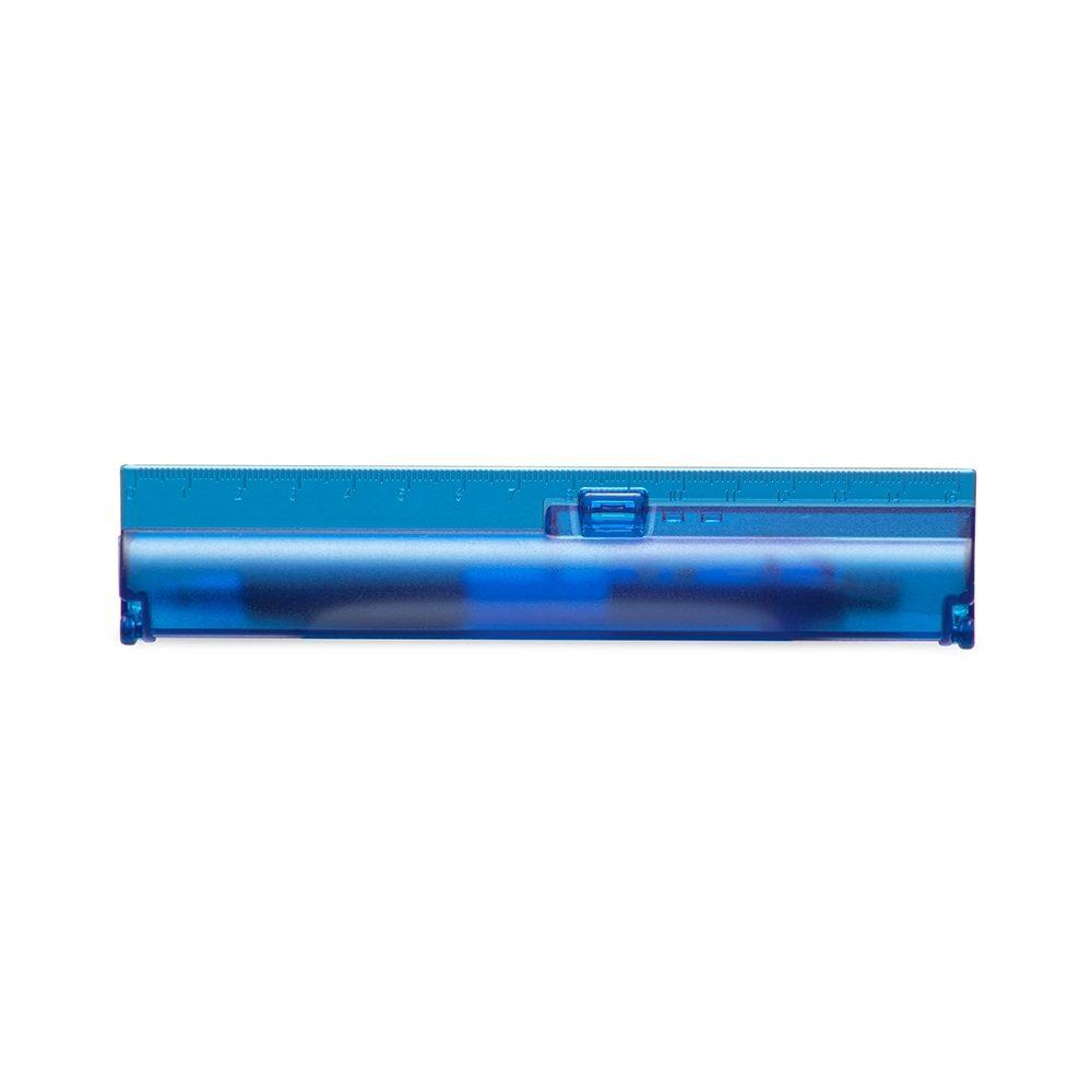Kit Estojo Com Caneta Plástico CA1526 na cor Azul, brinde personalizado Sky Brindes