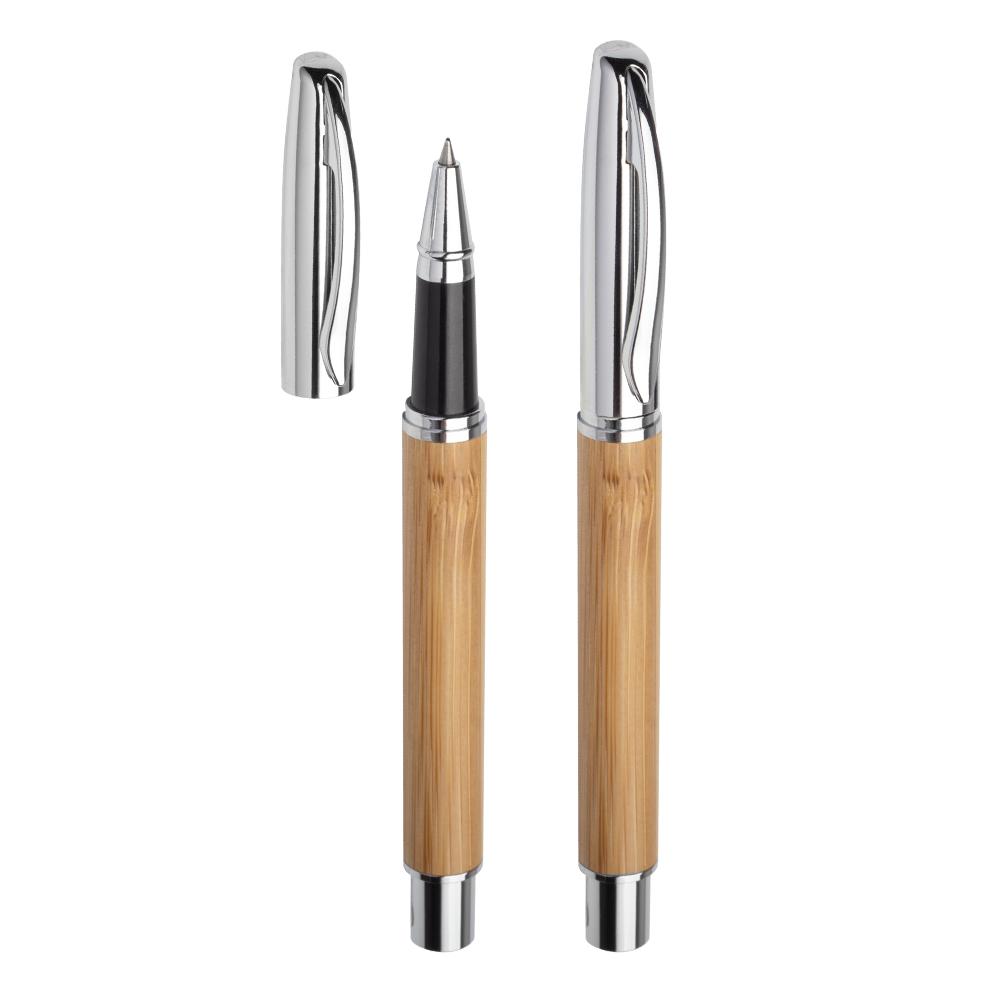 Caneta Roller Metálica CA1527 na cor Natural, brinde personalizado Sky Brindes