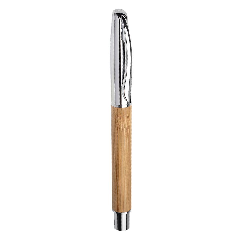 Caneta Roller Metálica CA1527 na cor Natural, brinde personalizado Sky Brindes
