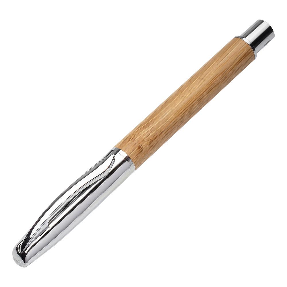 Caneta Roller Metálica CA1527 na cor Natural, brinde personalizado Sky Brindes