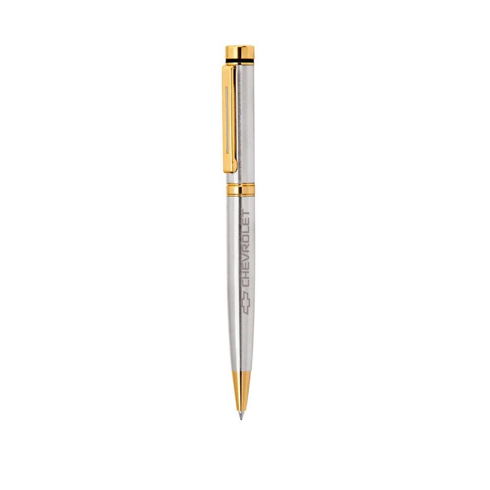 Caneta Metálica CA1529 na cor Dourado, brinde personalizado Sky Brindes
